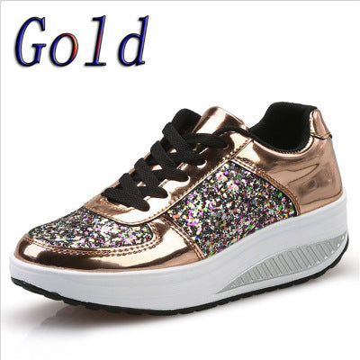 Sequin women's sneakers Gold 42