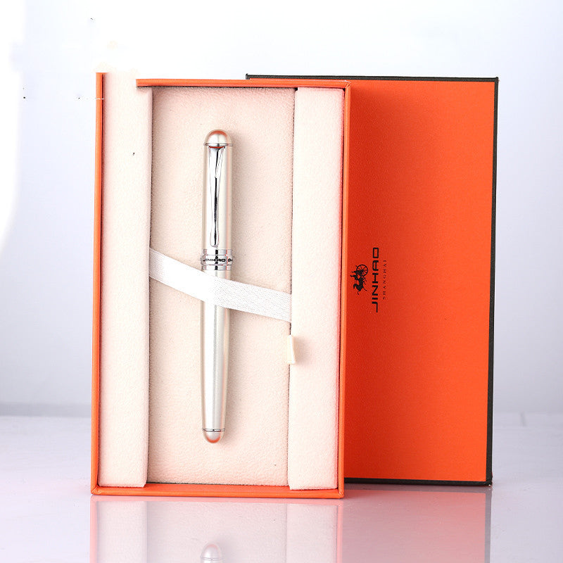 Jinhao Fountain Pen X750 Series Iridium Calligraphy and Calligraphy Art Signer Office Gift Pen Champagne silver 0.5mm