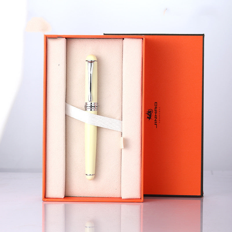 Jinhao Fountain Pen X750 Series Iridium Calligraphy and Calligraphy Art Signer Office Gift Pen Milky white 0.5mm