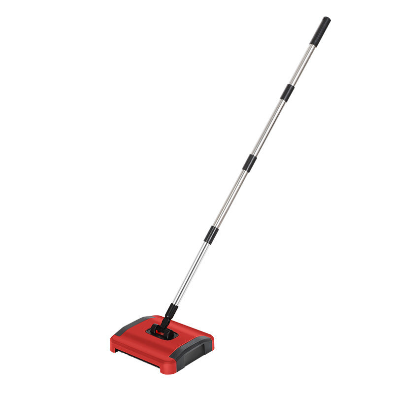 Hand-pushed sweeper Black and red