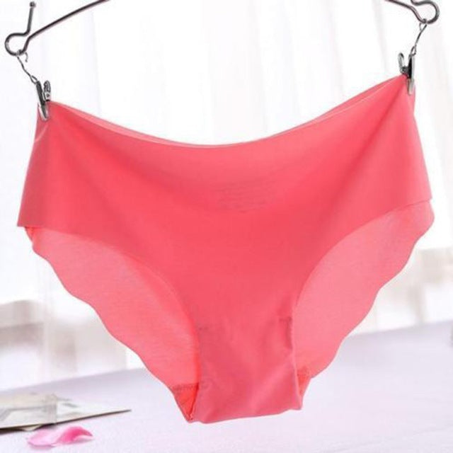 Women Seamless Panties Silk Underwear G String 1Pc Watermelon red