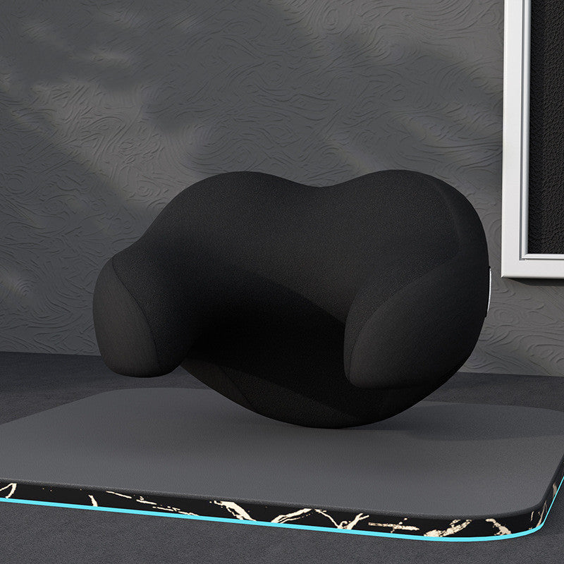 Car U-shaped Pillow Seat Backrest Memory Foam Neck Protector For Car Pure black