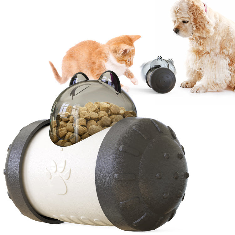 Pet Supplies Tumbler Teasing Cat Swinging Leaking Ball Without Electric Pet Dog Toy Black