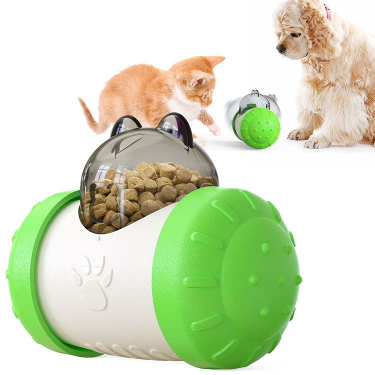 Pet Supplies Tumbler Teasing Cat Swinging Leaking Ball Without Electric Pet Dog Toy Green