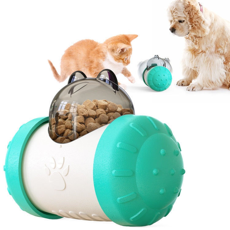 Pet Supplies Tumbler Teasing Cat Swinging Leaking Ball Without Electric Pet Dog Toy Blue