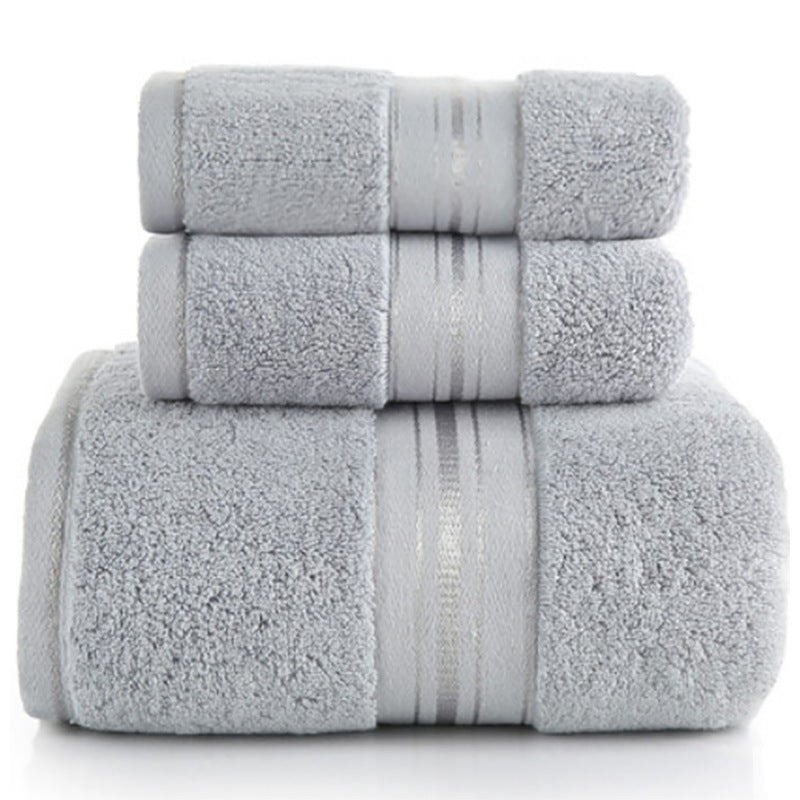 Cotton Towel Bath Towel 3 3 Piece Towel 6 6 Piece Towel Wholesale Towel Sets Light Grey