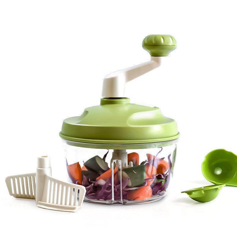 Household Manual Meat Grinder Dumpling Stuffing Kitchen Hand Mixer Hand cranked green
