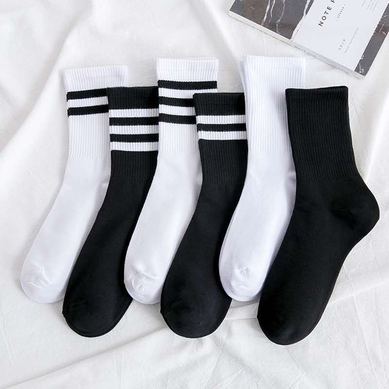 Women s White Socks Cotton Tube Socks J One size