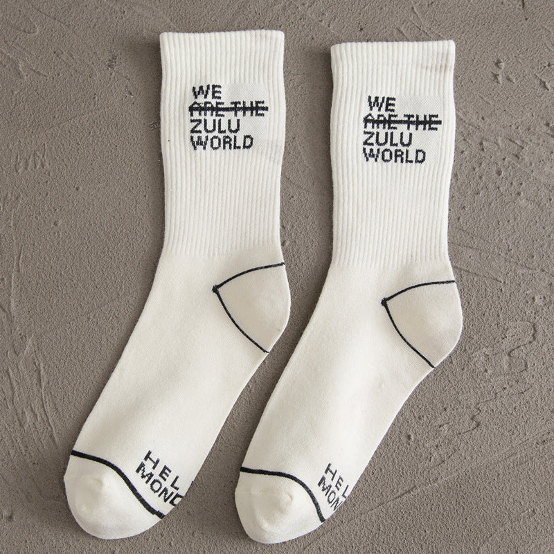 Women s White Socks Cotton Tube Socks G One size