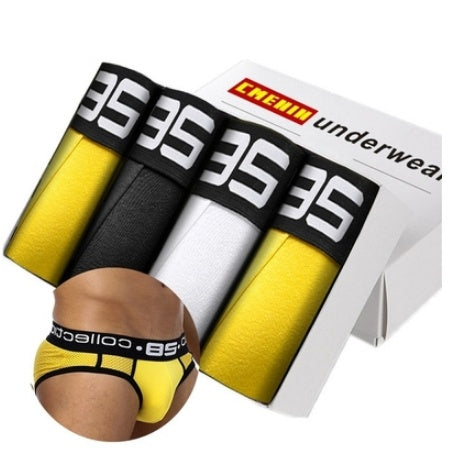 Seamless Box Panties Men Underwear Elastic Trunks Boxer BS107