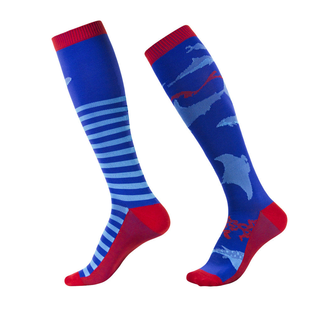 Pressure Socks Marathon Running Socks Sports Socks Men And Women Cycling Socks Customized Logo Wholesale Blue