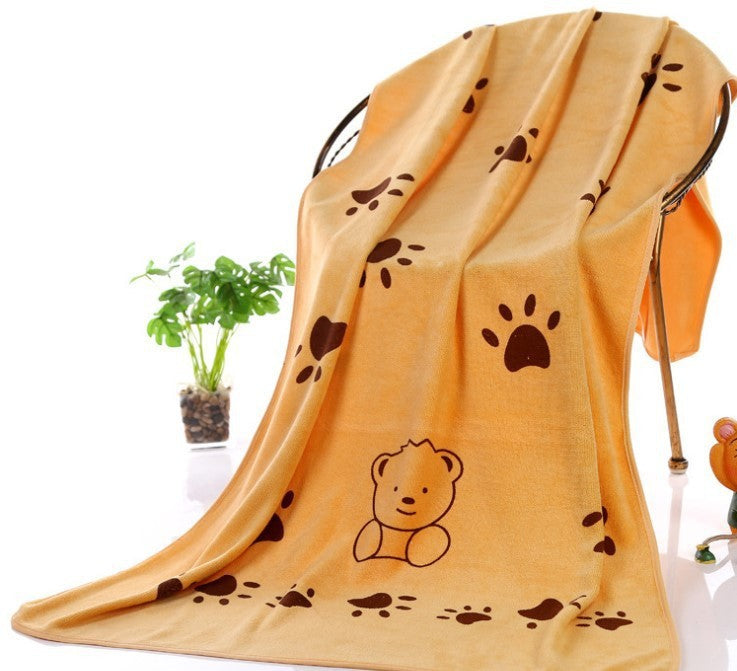 Dog Bath Towel Super Absorbent Bath Towel Brown