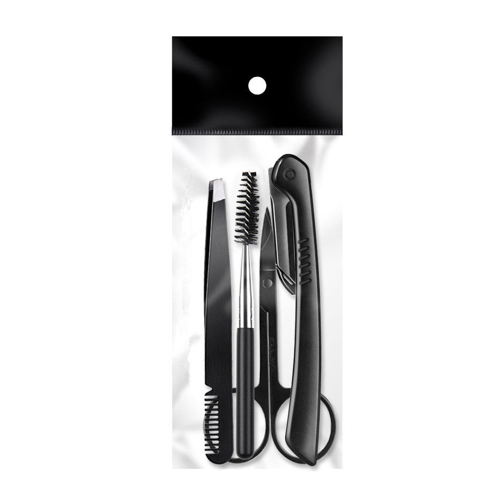 Beauty Tools Black Eyebrow Trimming Set B