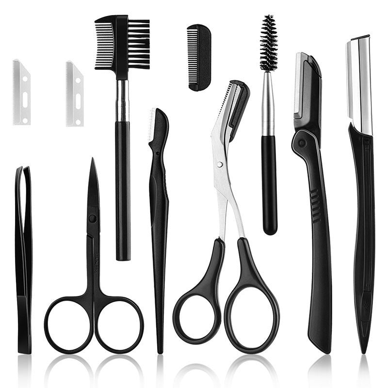 Beauty Tools Black Eyebrow Trimming Set A