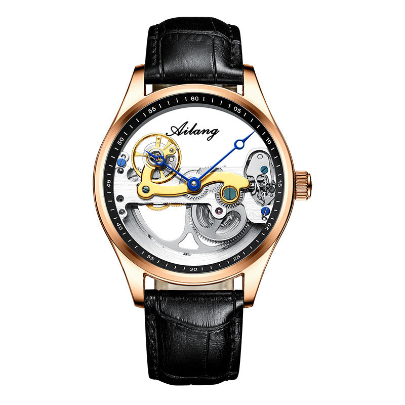 Automatic Mechanical Watch Creative Hollow Male Watch Generation Silicone Band Watch E