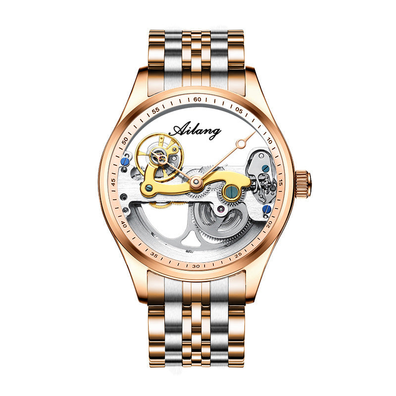 Automatic Mechanical Watch Creative Hollow Male Watch Generation Silicone Band Watch I