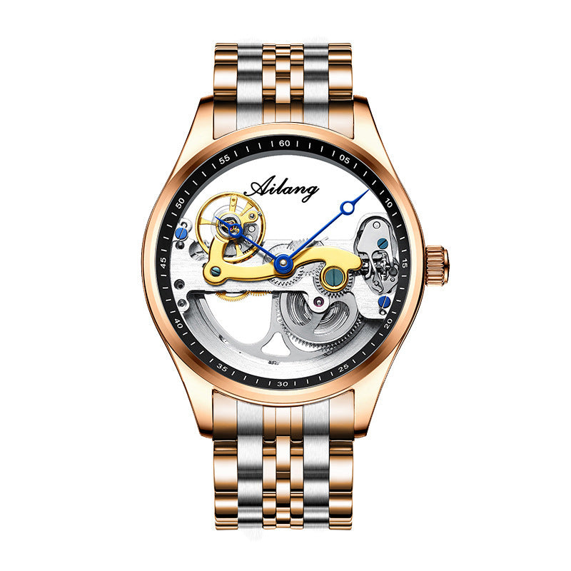 Automatic Mechanical Watch Creative Hollow Male Watch Generation Silicone Band Watch J