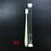 Micron Soft Toothbrush Green flat X2