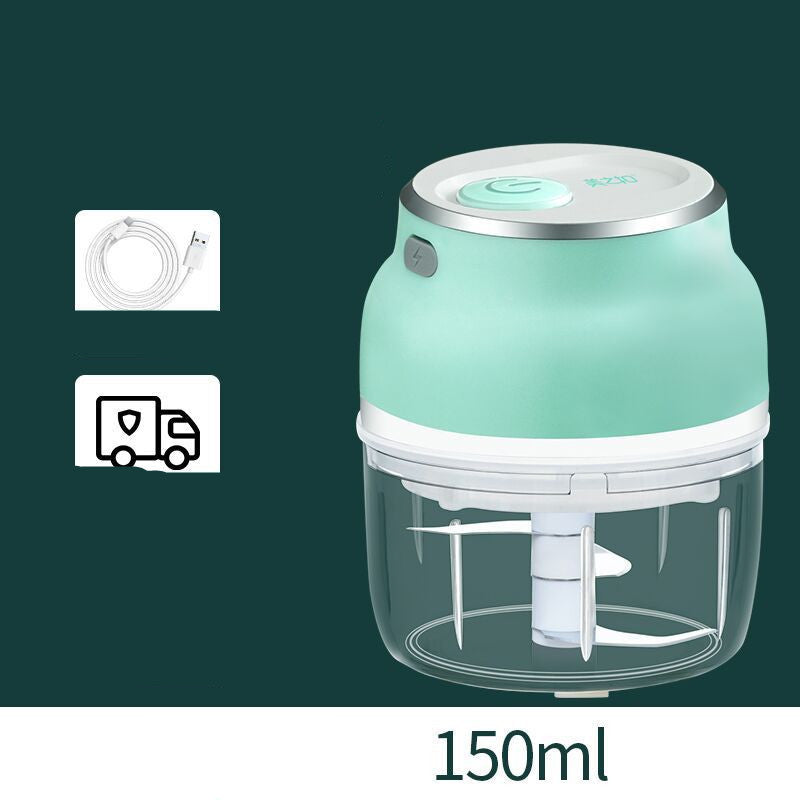 Portable Electric Mini Garlic Cutter Masher Vegetable Fruit Meat Food Chopper Grinder 150ml