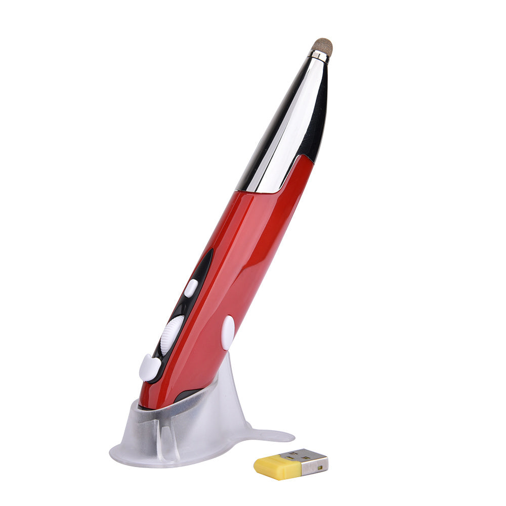 Handwriting Second-generation Pen-shaped Flying Squirrel Mouse Pen Wireless Gaming Optical Pen Red