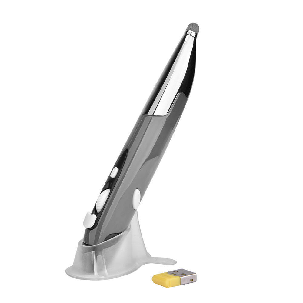 Handwriting Second-generation Pen-shaped Flying Squirrel Mouse Pen Wireless Gaming Optical Pen Gray