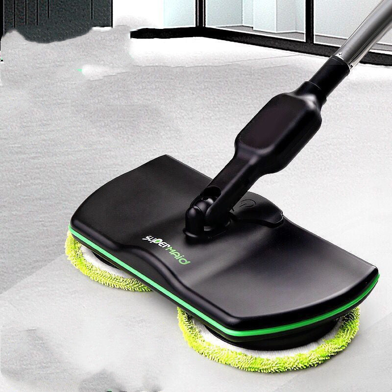 TV New Product Super Maid Wireless Electric Rotary Mop Cleaning And Waxing Multifunctional Electric Sweeper Black