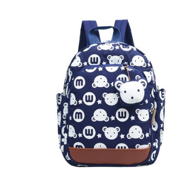 Kindergarten Anti-Lost Schoolbag Navy Blue