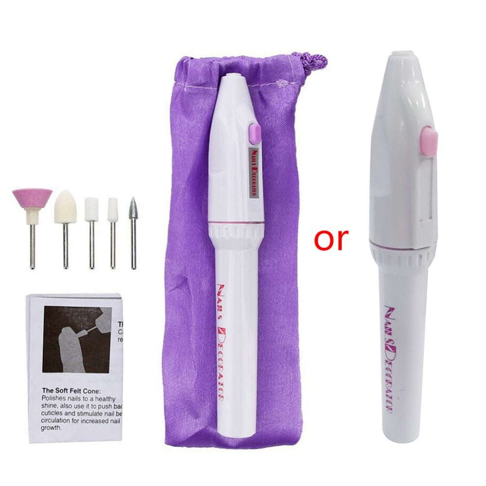 Electric Nail Polisher Epoxy Resin Jewelry Drill Portable Pen Type Grinding Machine Making Tools White