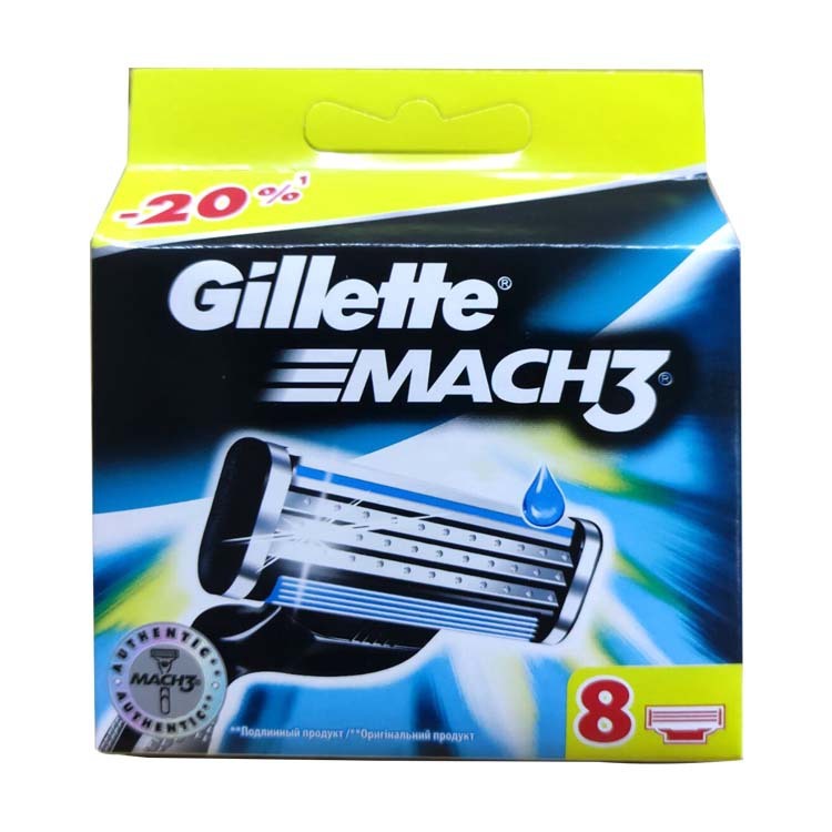 Front Speed 3 Razor Blade Razor, 8 Replacement Blades Blue