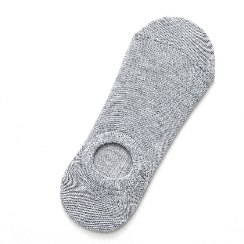 Socks Men And Women Solid Color Boat Socks Spring Invisible Socks Socks Socks Net Red Men'S Socks Gray 1PCS
