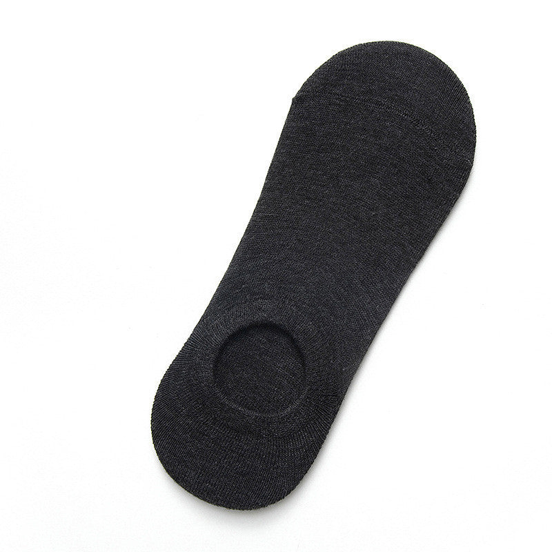 Socks Men And Women Solid Color Boat Socks Spring Invisible Socks Socks Socks Net Red Men'S Socks Light black 1PCS