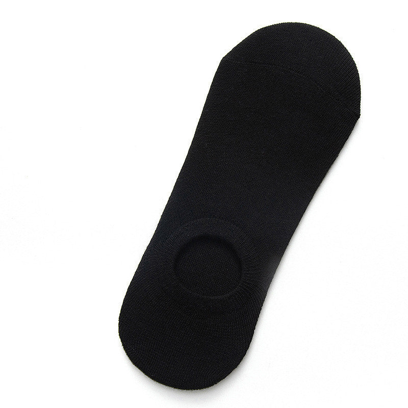 Socks Men And Women Solid Color Boat Socks Spring Invisible Socks Socks Socks Net Red Men'S Socks Black 1PCS
