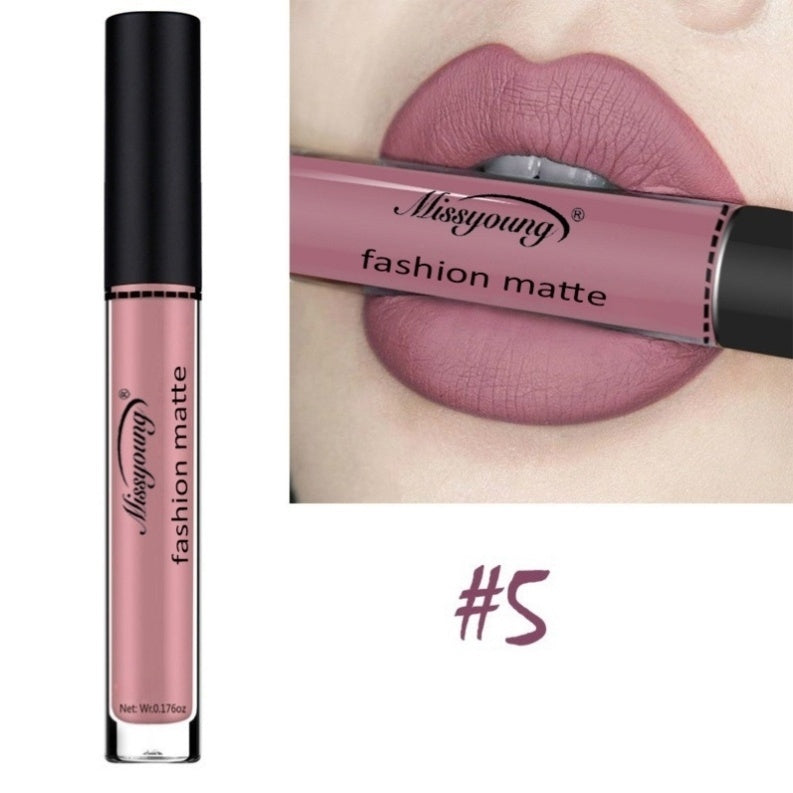 Lip Gloss Liquid Lipstick Non-Stick Cup Matte Makeup Llipstick E
