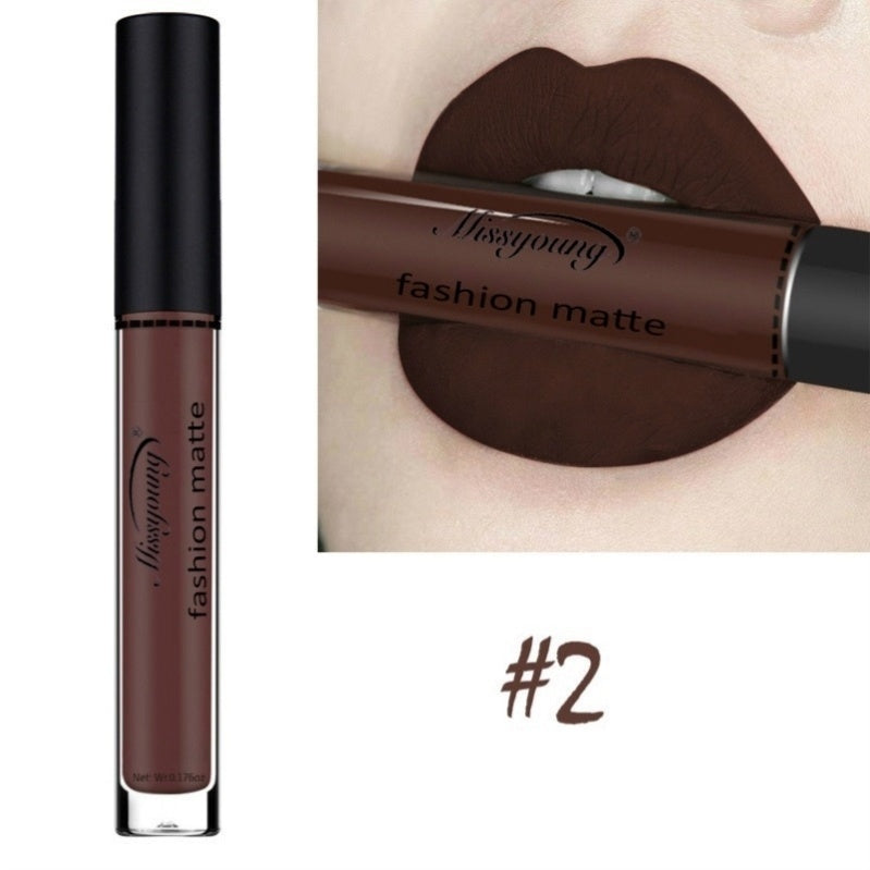 Lip Gloss Liquid Lipstick Non-Stick Cup Matte Makeup Llipstick B