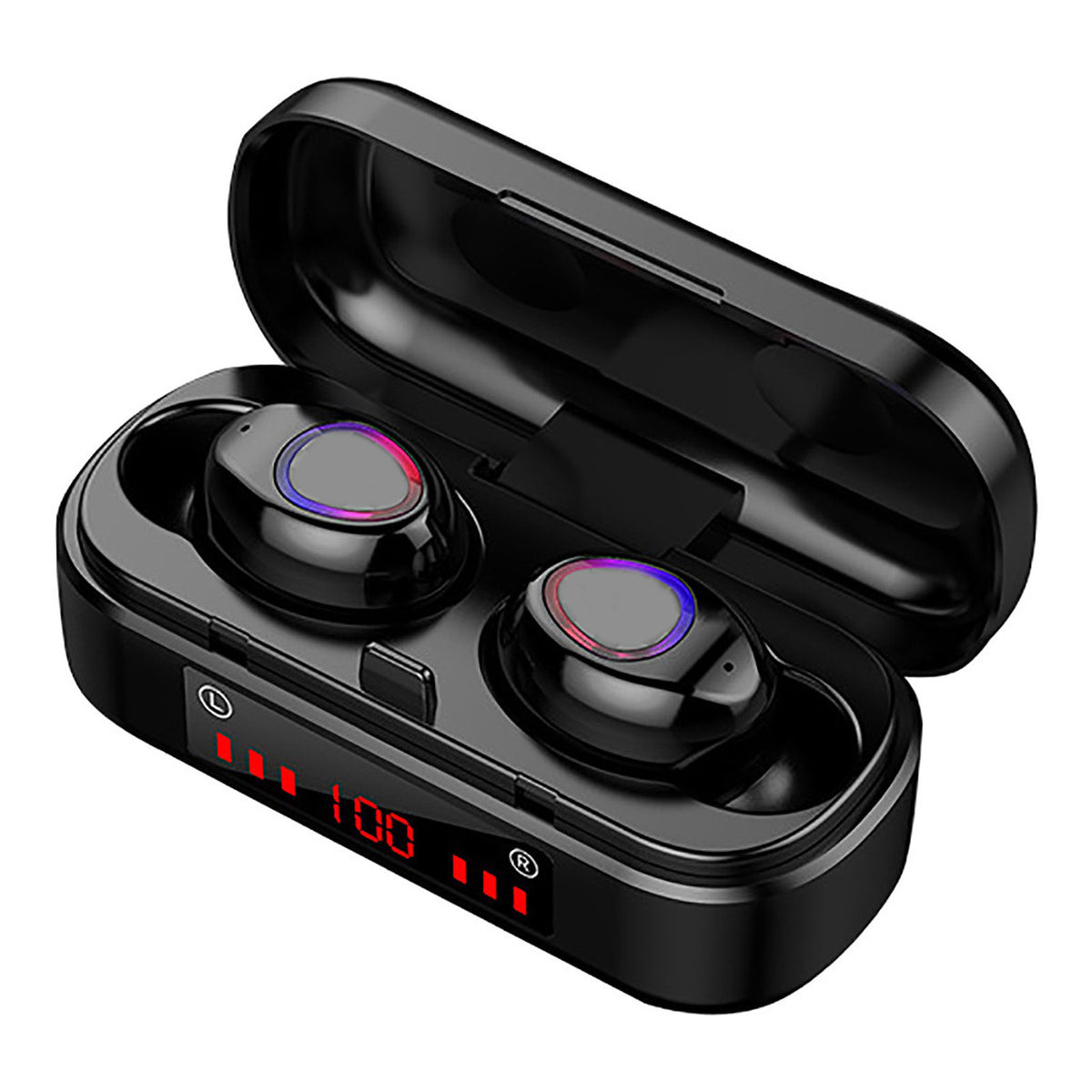 Wireless Bluetooth Touch Headset Mini Binaural Cross Border Tws Battery Display 5.0 V7LED button version