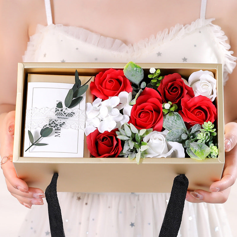 Soap Flower Rose Gift Box Mother's Day Gift Ideas Valentine's Day 520 Gift Red