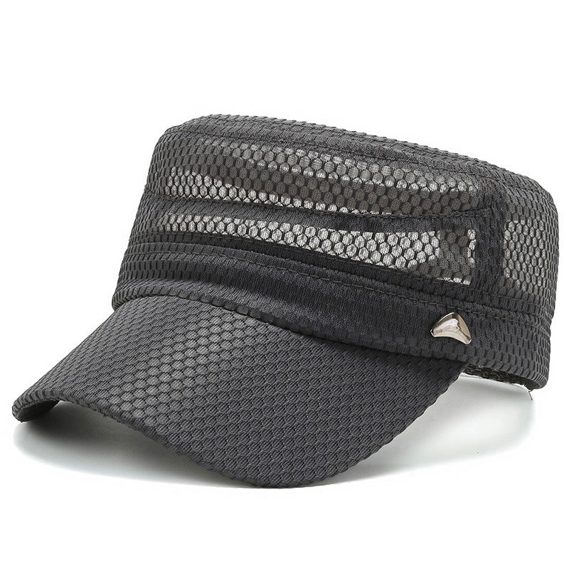 Middle-aged and elderly peaked caps sun hats Grey adjustable