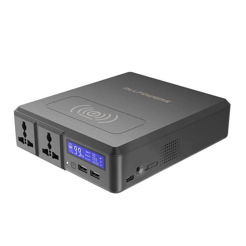 Notebook Power Bank 220V Energy Storage Power Portable Mobile Power Outdoor Emergency Power Supply Black