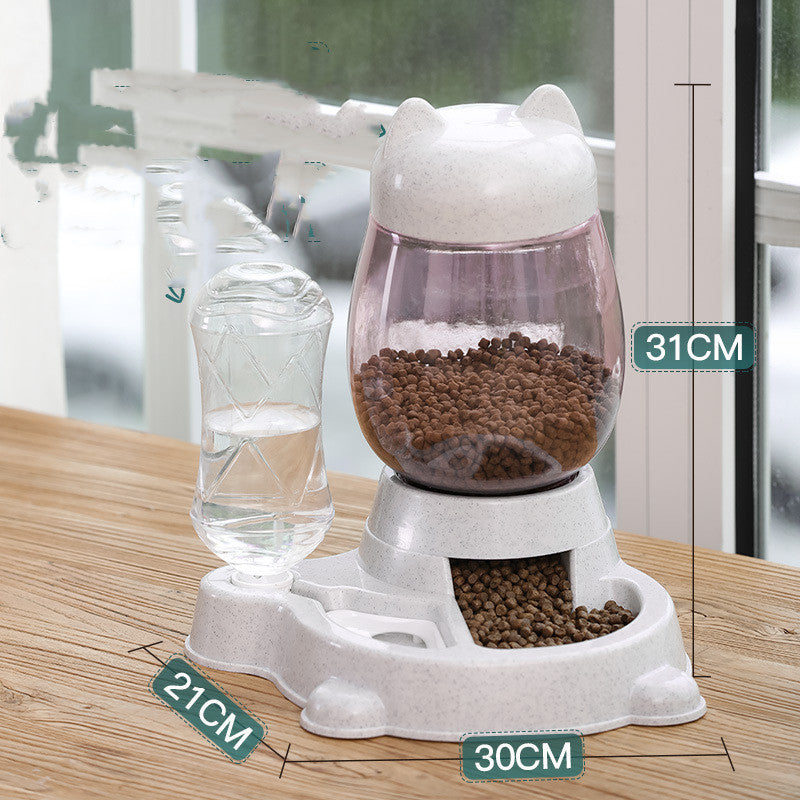 Cat Food Basin Water Automatic Feeder Dog Food Machine Grey