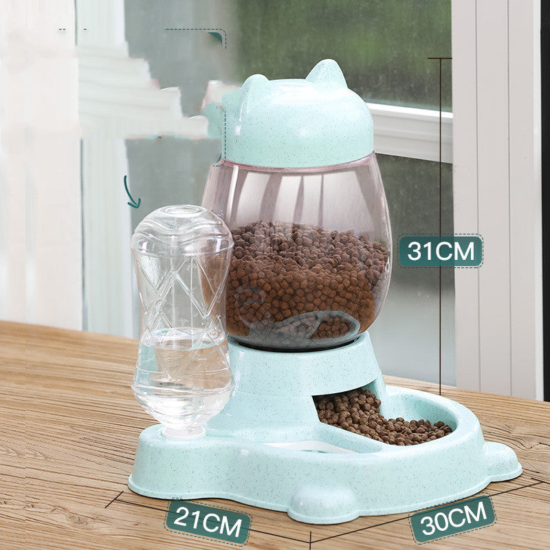 Cat Food Basin Water Automatic Feeder Dog Food Machine Blue