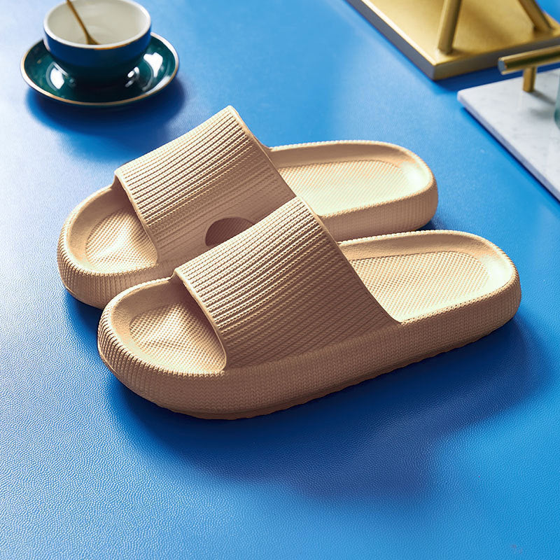 Soft Home Couple Slippers Khaki