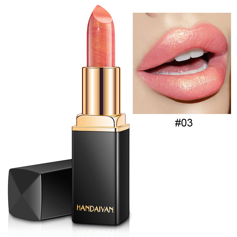 Shiny Metallic Lipstick Pearlescent Color Temperature Change Lipstick Gilt Lipstick 3 style