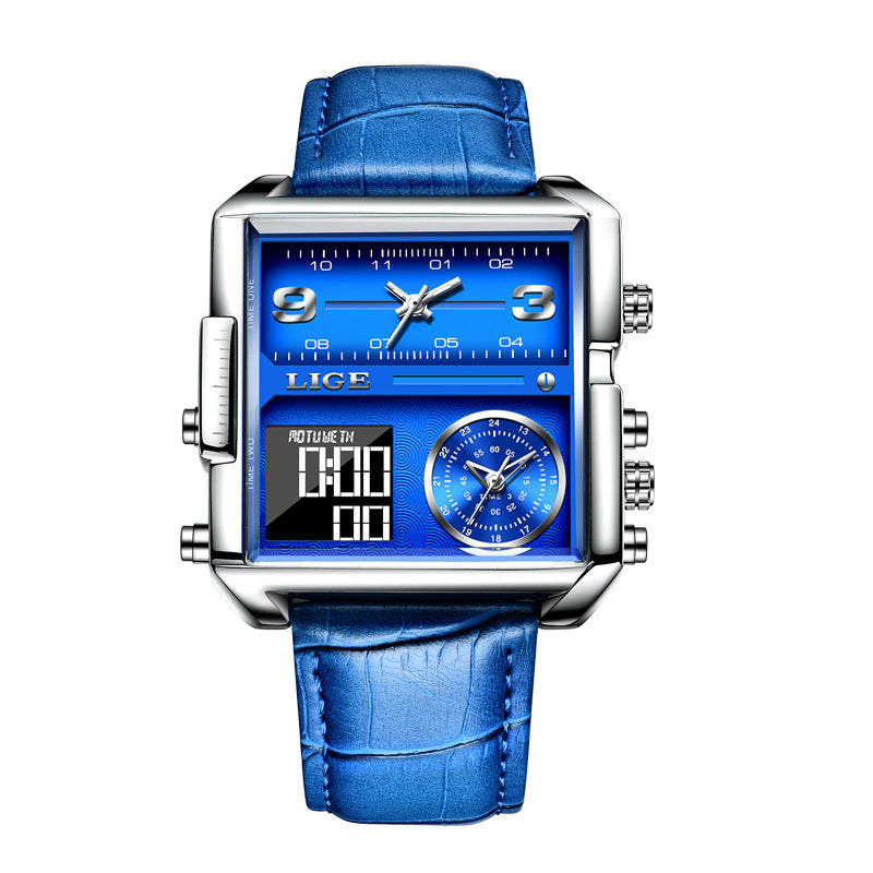 Waterproof Watch Multi-Function Watch Quartz Watch Blue