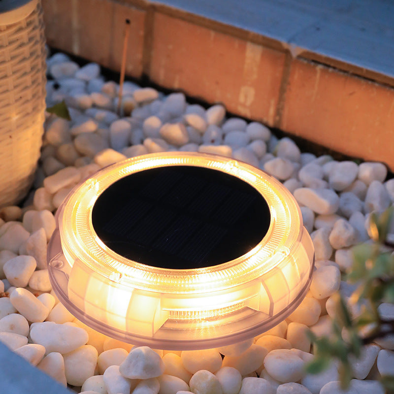 8Led Solar LED Light Outdoor Lawn Lamp Garden Light Courtyard Garden Decoration Solar Sensor Step Street Light For Porch Patio Warm light