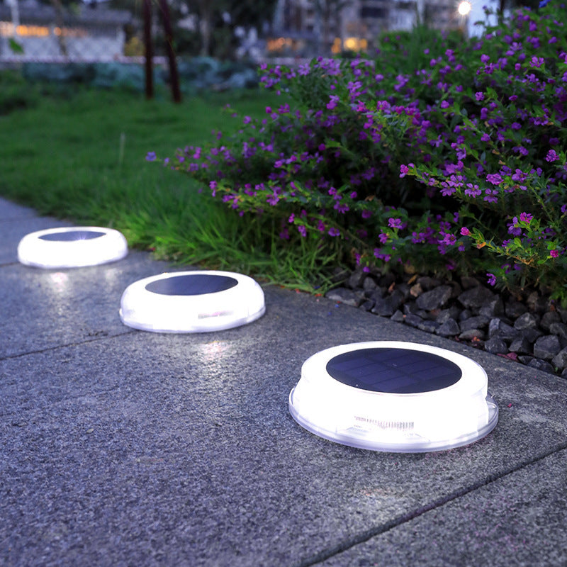 8Led Solar LED Light Outdoor Lawn Lamp Garden Light Courtyard Garden Decoration Solar Sensor Step Street Light For Porch Patio Cold light