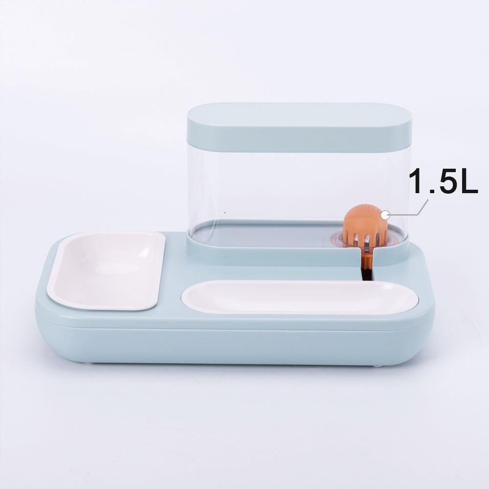 4 Style Pet Cat Bowl Dog for Cats Feeder Bowls Kitten Automatic Drinking Fountain 1.5L Capacity Puppy Feeding Waterer Products Blue