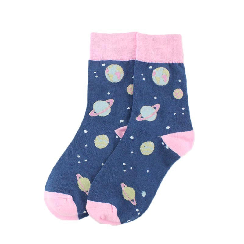 Socks Creative Calceines Mujer Female Kawaii Lovely Cartoon Socks Women Blue