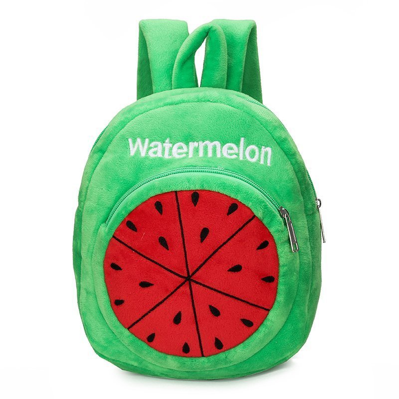 Plush Leisure Double Shoulder Kindergarten School Bag Watermelon