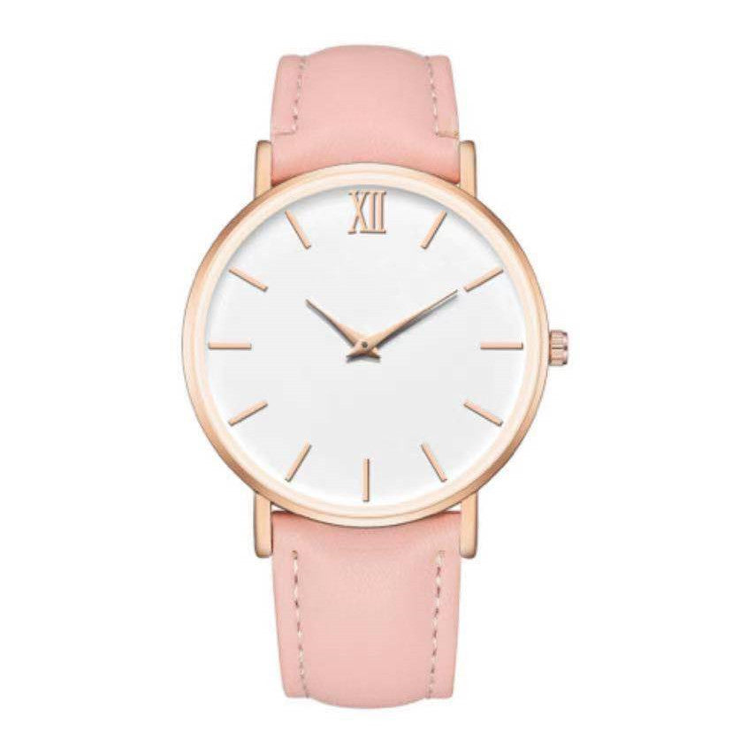 Watch Belt Frosted Watch Watch Ladies Fashion Quartz Watch Pink