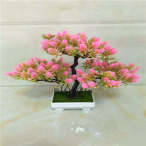 Podium Plastic Decorative Flowers Pink